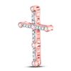 Image 2 : Diamond Cross Pendant 1/4 Cttw 10kt Two-tone Gold