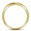 Image 2 : Mens Diamond Single Row Band Ring 1/8 Cttw 10kt Yellow Gold