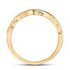 Image 4 : Diamond Vine Stackable Band Ring 1/6 Cttw 10kt Yellow Gold