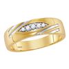 Image 3 : His Hers Diamond Cluster Matching Wedding Set 1/2 Cttw 10kt Yellow Gold