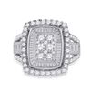 Image 2 : Diamond Cluster Ring 1-7/8 Cttw 14kt White Gold