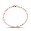 Image 3 : Diamond Bypass Pear Cluster Bracelet 1/2 Cttw 14kt Rose Gold