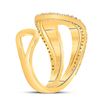 Image 4 : Diamond Scale Fashion Ring 1/4 Cttw 14kt Yellow Gold