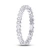 Image 2 : Diamond Machine-Set Band Ring 1/5 Cttw 14kt White Gold