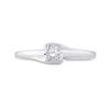 Image 2 : Diamond Solitaire Promise Ring 1/8 Cttw 10kt White Gold