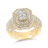 Image 1 : Mens Diamond Cluster Ring 2-7/8 Cttw 14kt Yellow Gold