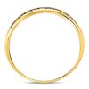 Image 4 : Mens Diamond Single-row Channel-set Wedding Band Ring 1/4 Cttw 14kt Yellow Gold