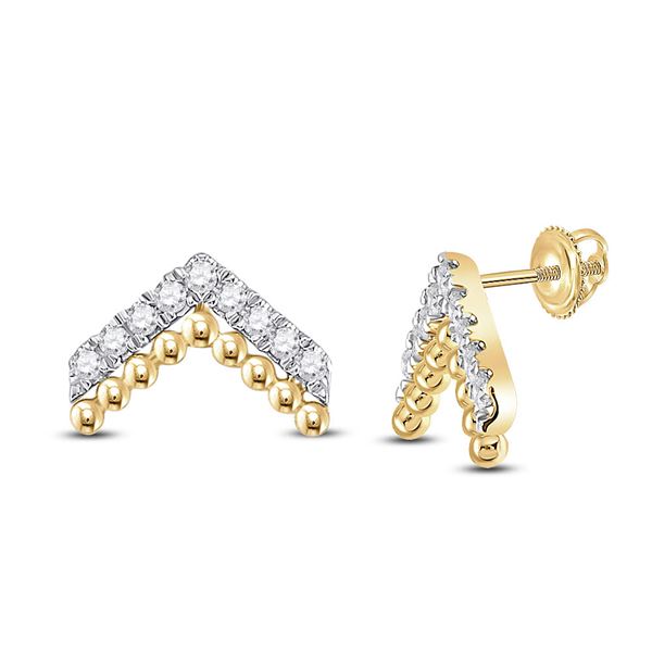 Diamond Fashion Earrings 1/5 Cttw 14kt Yellow Gold