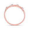 Image 4 : Diamond Curl Band Ring 1/10 Cttw 10kt Rose Gold
