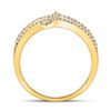 Image 4 : Diamond Negative Space Infinity Ring 1/5 Cttw 10kt Yellow Gold