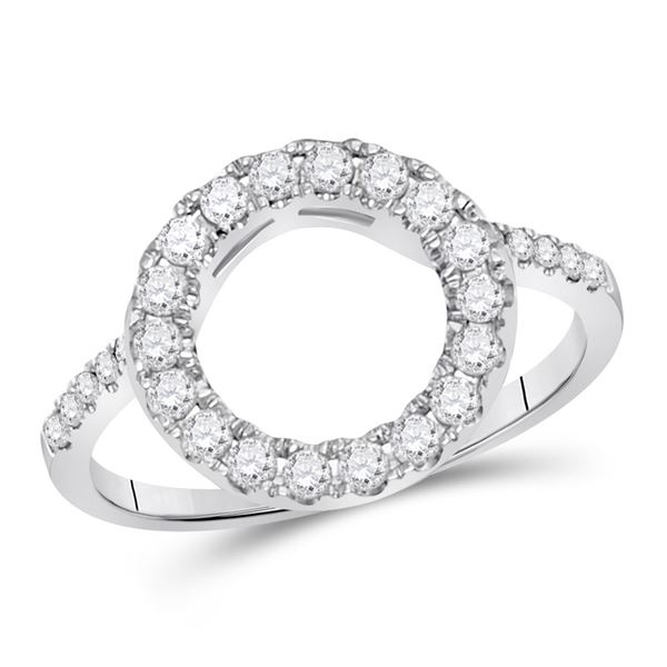 Diamond Wrap Ring Guard Enhancer 1/2 Cttw 14kt White Gold