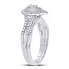Image 4 : Diamond Bridal Wedding Ring Band Set 1/2 Cttw 10kt Two-tone Gold