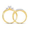 Image 4 : Princess Diamond Bridal Wedding Ring Band Set 1/2 Cttw 10kt Yellow Gold