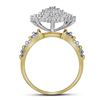 Image 2 : Diamond Marquise-shape Cluster Ring 1 Cttw 10kt Yellow Gold