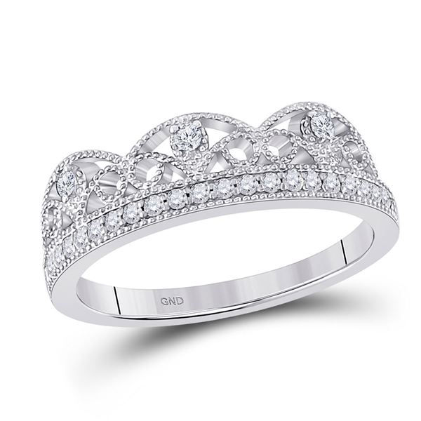 Diamond Band Ring 1/5 Cttw 10kt White Gold