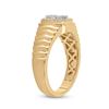 Image 4 : Mens Baguette Diamond Square Ring 1/3 Cttw 14kt Yellow Gold