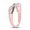 Image 3 : Brown Diamond Band Ring 1/6 Cttw 10kt Rose Gold