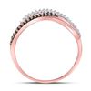 Image 4 : Brown Diamond Band Ring 1/6 Cttw 10kt Rose Gold