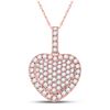 Image 1 : Diamond Heart Pendant 1/2 Cttw 14kt Rose Gold