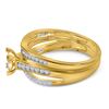 Image 3 : Princess Diamond Bridal Wedding Ring Band Set 1/2 Cttw 14kt Yellow Gold