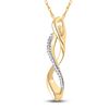 Image 2 : Diamond Infinity Pendant 1/12 Cttw 10kt Yellow Gold
