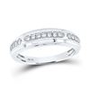 Image 3 : His Hers Diamond Halo Matching Wedding Set 1-1/5 Cttw 10kt White Gold