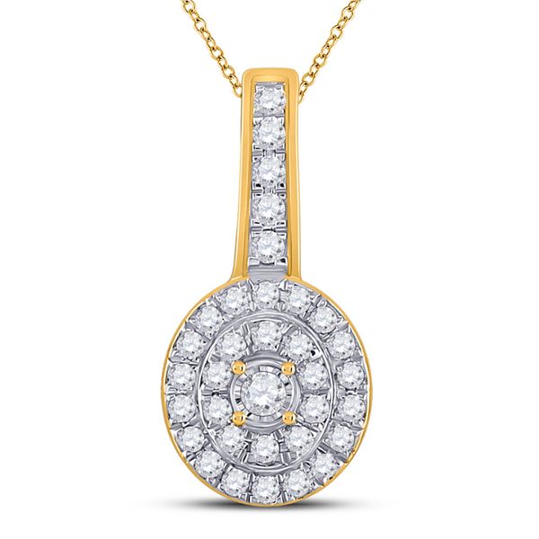 Diamond Fashion Pendant 1/3 Cttw 10kt Yellow Gold