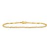 Image 1 : Diamond Studded Tennis Bracelet 1-1/5 Cttw 10kt Yellow Gold