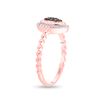 Image 3 : Brown Diamond Oval Ring 1/5 Cttw 10kt Rose Gold