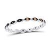 Image 1 : Brown Diamond Band Ring 1/10 Cttw 10kt White Gold