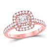 Image 1 : Princess Diamond Solitaire Bridal Wedding Engagement Ring 3/4 Cttw 14kt Rose Gold