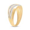 Image 3 : Mens Diamond Wedding Band Ring 1/4 Cttw 14kt Yellow Gold