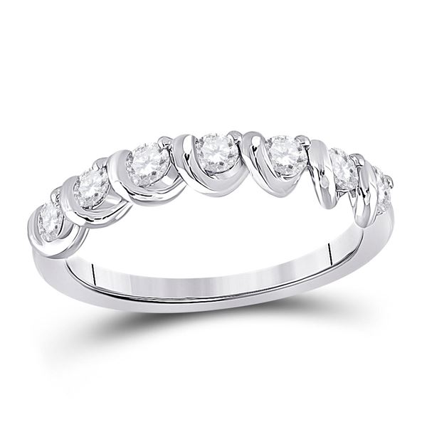 Diamond Band Ring 1/2 Cttw 14kt White Gold