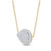 Image 2 : Diamond Teardrop Necklace 1/4 Cttw 10kt Yellow Gold