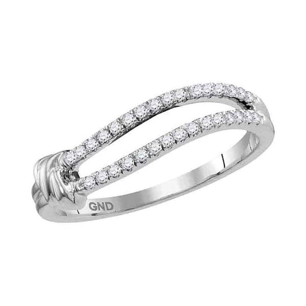 Diamond Split Fashion Ring 1/6 Cttw 10kt White Gold