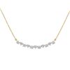 Image 1 : Diamond Curved Bar Necklace 1/6 Cttw 14kt Yellow Gold