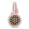 Image 1 : Brown Diamond Fashion Cluster Pendant 3/8 Cttw 10kt Rose Gold
