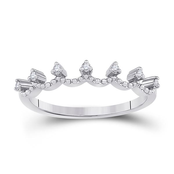 Diamond Band Ring 1/12 Cttw 10kt White Gold