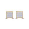 Image 2 : Princess Diamond Square Earrings 1/2 Cttw 14kt Yellow Gold