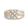Image 2 : Mens Diamond Band Ring 1/4 Cttw 10kt Yellow Gold
