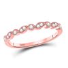 Image 1 : Diamond Stackable Band Ring 1/10 Cttw 10kt Rose Gold