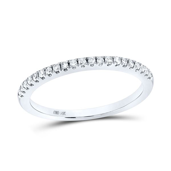 Diamond Classic Anniversary Ring 1/6 Cttw 14kt White Gold