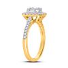 Image 3 : Baguette Diamond Square Ring 1/2 Cttw 14kt Yellow Gold