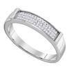 Image 1 : Diamond Band Ring 1/10 Cttw 10kt White Gold