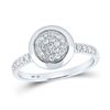 Image 1 : Diamond Circle Cluster Ring 1/3 Cttw 10kt White Gold