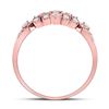 Image 4 : Diamond Square Cluster Ring 1/2 Cttw 14kt Rose Gold