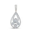 Image 1 : Diamond Teardrop Pendant 5/8 Cttw 10kt Yellow Gold