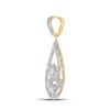 Image 2 : Diamond Teardrop Pendant 5/8 Cttw 10kt Yellow Gold