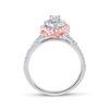 Image 4 : Oval Diamond Bridal Wedding Ring Band Set 1 Cttw 14kt Two-tone Gold