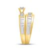 Image 4 : His Hers Diamond Solitaire Matching Wedding Set 1/6 Cttw 10kt Yellow Gold